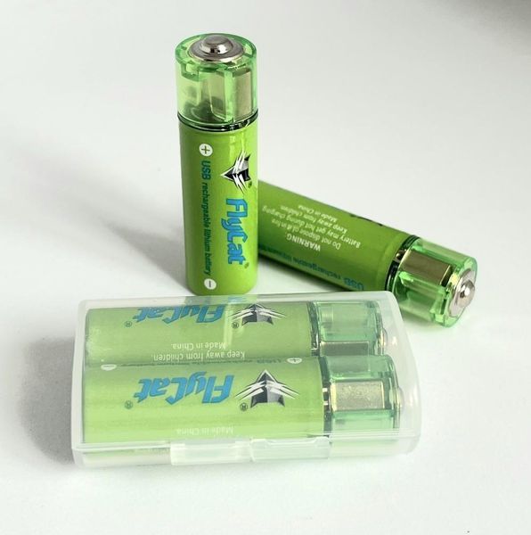 Аккумуляторы USB FluCat AA 1.5V 1450 mAh 2 шт. в комплекте L900702 фото