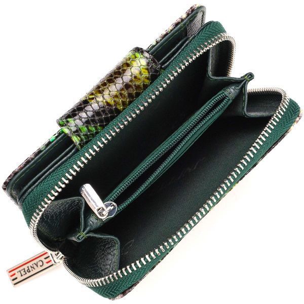 Женское портмоне на молнии из натуральной кожи с тиснением под змею CANPELLINI 21732 Разноцветное b21732 фото