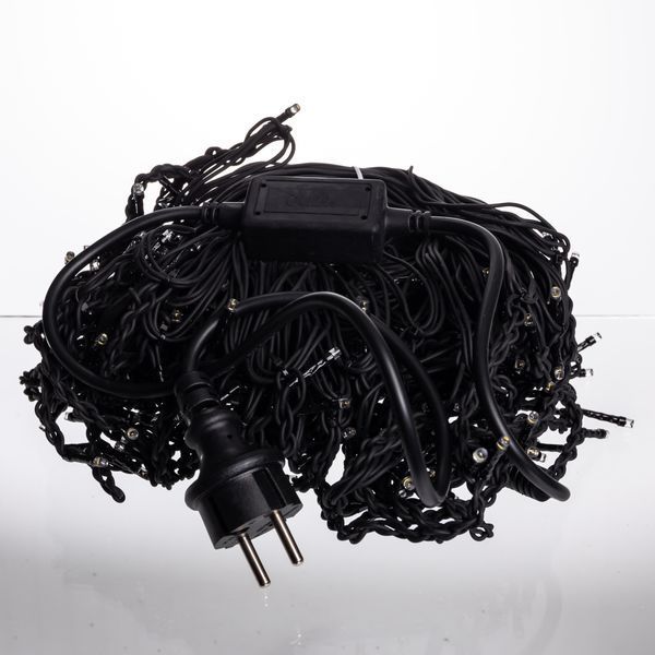 Уличная гирлянда бахрома 20 (м) 335 led светодиодов желтая черный провод LU-20MBY фото
