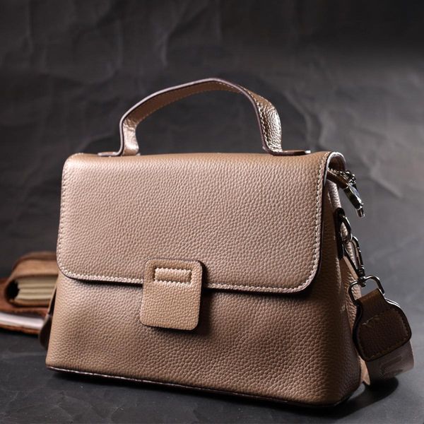 Жіноча сумка сетчел з натуральної шкіри Vintage 22292 Бежева b22292 фото