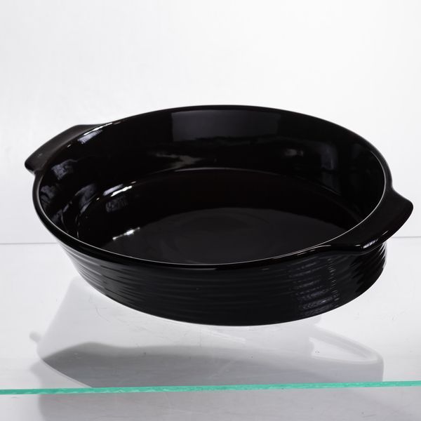 Форма для запікання овальна 36&times;22.5&times;7 см порцелянова 2 літри, Чорний LU-SH1290 фото