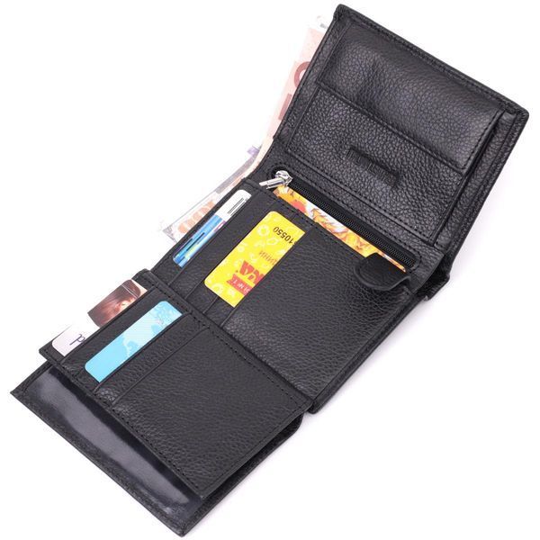 Вертикальный кошелек для мужчин из натуральной кожи ST Leather 22464 Черный b22464 фото