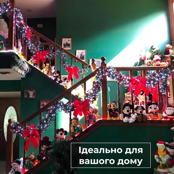 Гирлянда Нить на 18 метров 190 LED-лампочек светодиодная прозрачный кабель Цветная W400LEDML фото