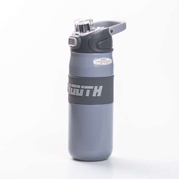 Термос спортивный TO YOUTH 680 мл с мундштуком серый HP-14-54G фото