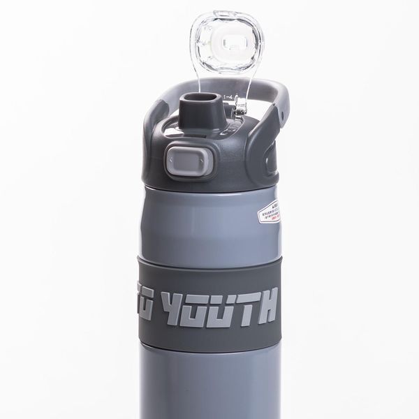 Термос спортивный TO YOUTH 680 мл с мундштуком серый HP-14-54G фото
