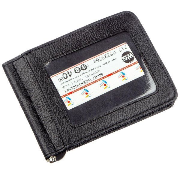 Кожаный мужской зажим на магните ST Leather 18937 Черный b18937 фото