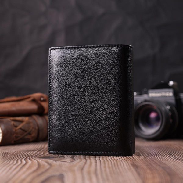 Вертикальный кошелек для мужчин из натуральной кожи ST Leather 22464 Черный b22464 фото