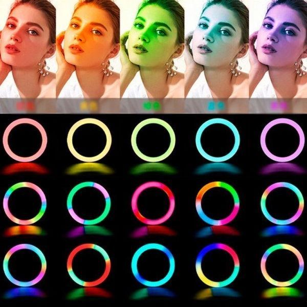 Светодиодная кольцевая лампа MJJ-30 LED RGB &Oslash;30 см USB + держатель L900258 фото