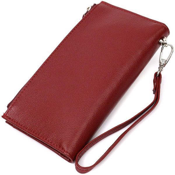 Яскравий жіночий гаманець-клатч з натуральної шкіри ST Leather 19433 Бордовий b19433 фото