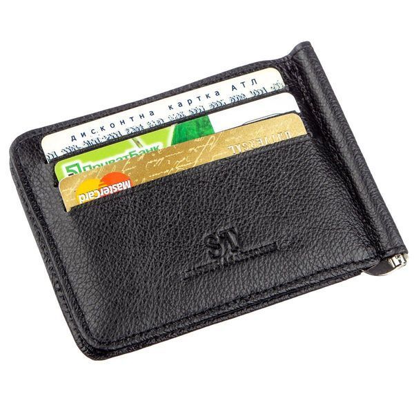 Кожаный мужской зажим на магните ST Leather 18937 Черный b18937 фото