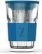 Стакан-заварник ZestGlass 415 мл с металлическим ситечком и силиконовой защитой (синий) PB-1083817 фото 1