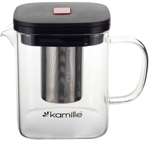 Чайник стеклянный заварочный Kamille 1000мл со съемным ситечком KM-0778M фото