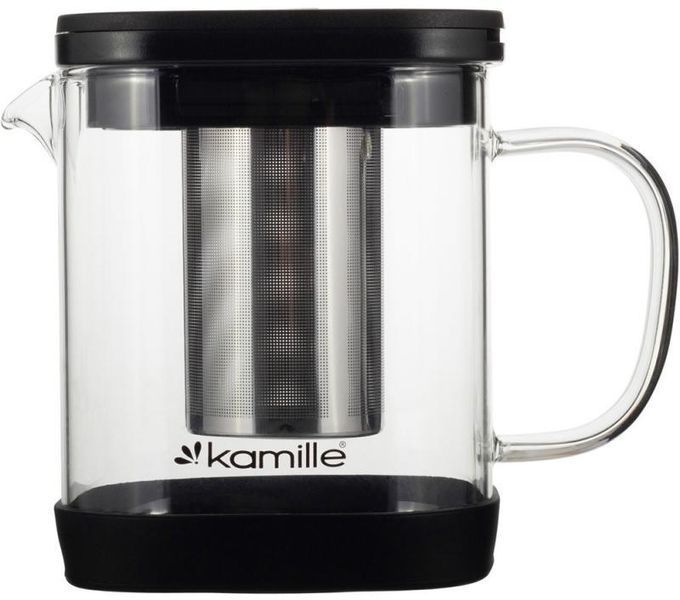 Чайник стеклянный заварочный Kamille 1000мл со съемным ситечком KM-0778M фото