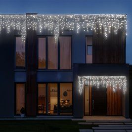 Гирлянда Бахрома уличная 405 LED 25 м от сети белая нить, белый LU-25MWW фото