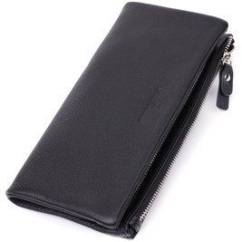 Женский кошелек-клатч с двумя молниями из натуральной кожи ST Leather 22527 Черный b22527 фото