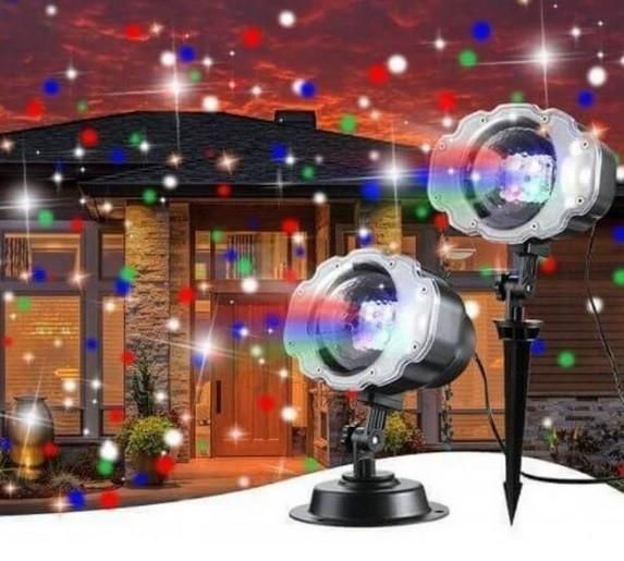 Лазер диско проектор уличный WL-809 Snow Flower Lamp (4 цвета) 1 режим L67366 фото