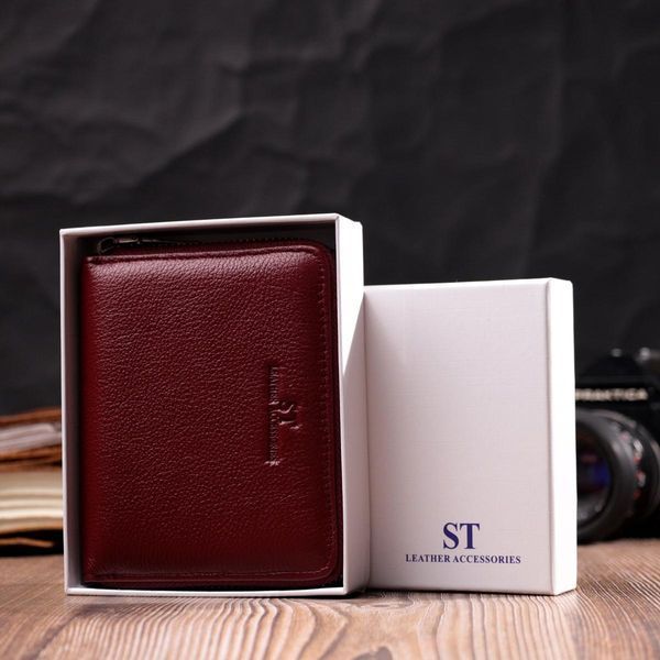 Практичный кошелек для женщин из натуральной кожи ST Leather 22450 Бордовый b22450 фото