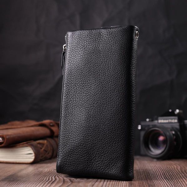 Женский кошелек-клатч с двумя молниями из натуральной кожи ST Leather 22527 Черный b22527 фото