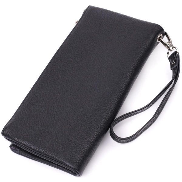 Женский кошелек-клатч с двумя молниями из натуральной кожи ST Leather 22527 Черный b22527 фото