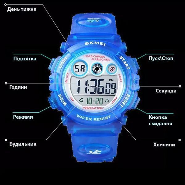 Детские спортивные наручные часы Skmei 1451 Синий L14511 фото