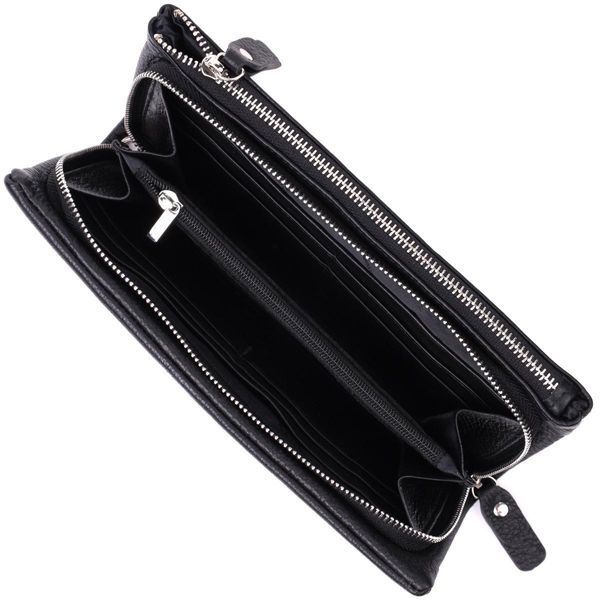 Женский кошелек-клатч с двумя молниями из натуральной кожи ST Leather 22527 Черный b22527 фото
