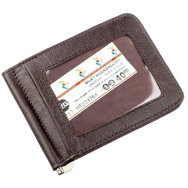 Удобный мужской зажим для купюр ST Leather 18938 Коричневый b18938 фото