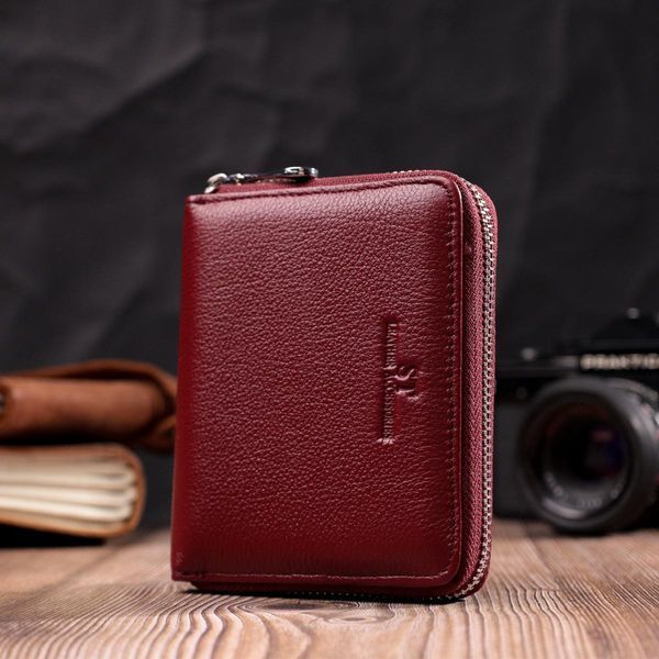 Практичный кошелек для женщин из натуральной кожи ST Leather 22450 Бордовый b22450 фото