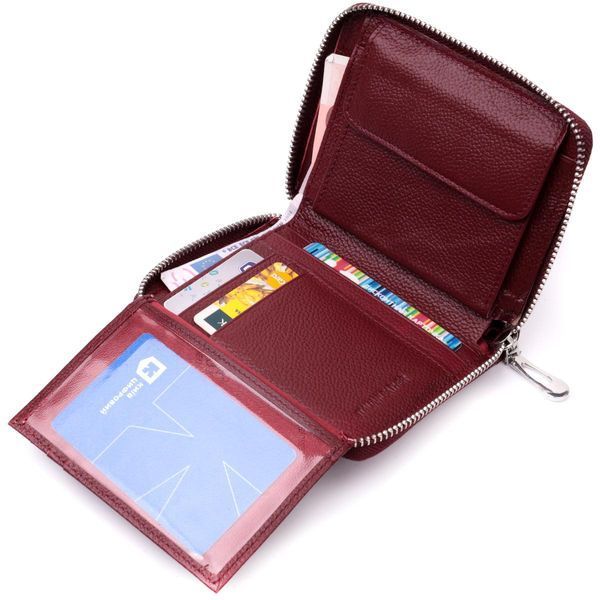 Практичный кошелек для женщин из натуральной кожи ST Leather 22450 Бордовый b22450 фото