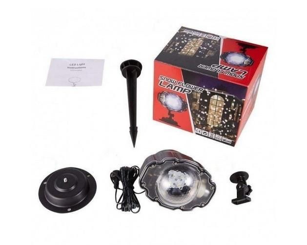 Лазер диско проектор уличный WL-809 Snow Flower Lamp (4 цвета) 1 режим L67366 фото