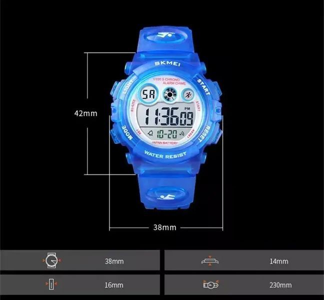 Детские спортивные наручные часы Skmei 1451 Синий L14511 фото