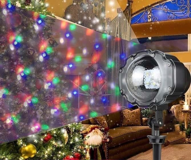 Лазер диско проектор уличный WL-809 Snow Flower Lamp (4 цвета) 1 режим L67366 фото