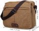 Сумка текстильная мужская Vintage с отделением для ноутбука 35х28х10 см Коричневая b14445 фото 5