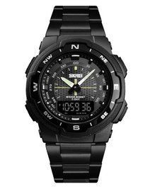 Чоловічий наручний годинник Skmei Marshal Black VIP L139301 фото