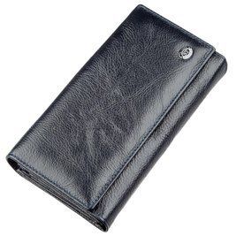 Кошелек-клатч женский с визитницей ST Leather 18880 Серо-синий b18880 фото