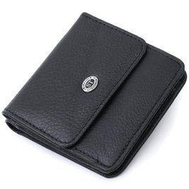 Компактный женский кошелек с карманом для монет из натуральной кожи ST Leather 22690 Черный b22690 фото