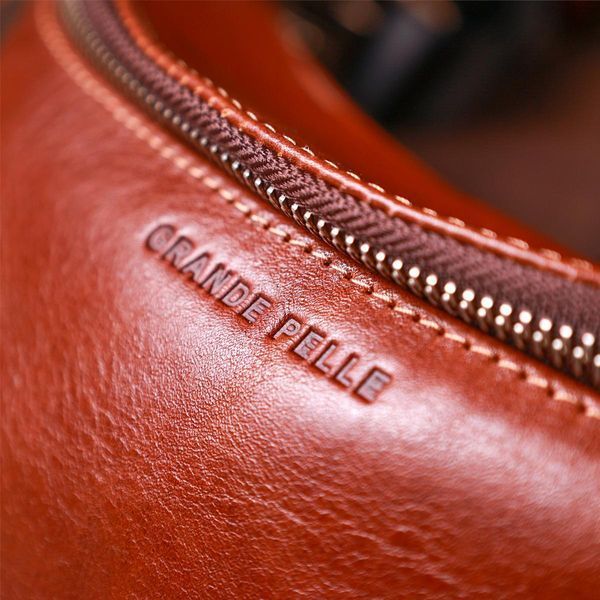 Поясная сумка GRANDE PELLE 11141 Коричневая b11141 фото