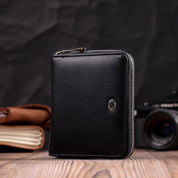 Портмоне для жінок на блискавці із натуральної шкіри ST Leather 19488 Чорний b19488 фото