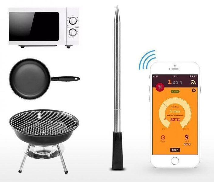 Бездротовий Bluetooth термометр щуп Термощуп для духовки L20704 фото