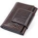 Портмоне вертикальне з хлястиком на магніті на одне відділення GRANDE PELLE 11305 Коричневе b11305 фото 1