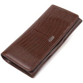 Кошелек для женщин из натуральной фактурной кожи CANPELLINI 21607 Коричневый b21607 фото