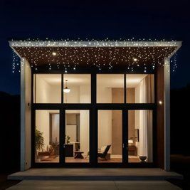 Уличная гирлянда бахрома 12 (м) 200 led светодиодов белая белый провод LU-12MWW фото