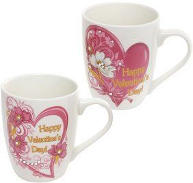 Кружка "Happy Valentine's" 350мл со стразами BD-380-422 фото
