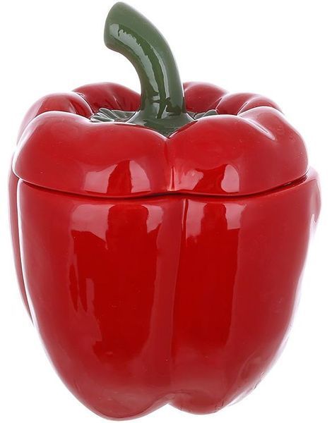 Набор 2 керамические банки "Pepper" 550 мл для сыпучих продуктов, красный перец BD-928-080 фото