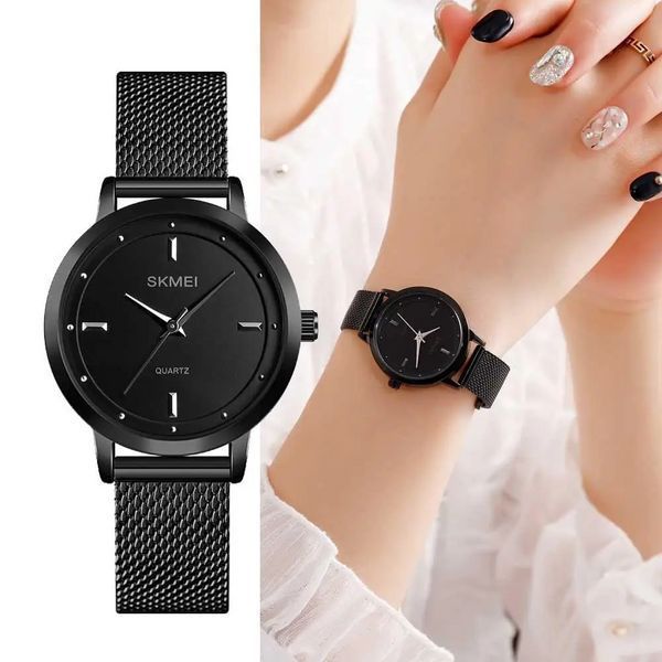 Жіночий наручний годинник Skmei 1528 (Чорний) L900274 фото