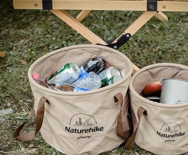 Складное ведро Naturehike NH20SJ040 для воды из ПВХ 20л (Зеленый) L7035181 фото