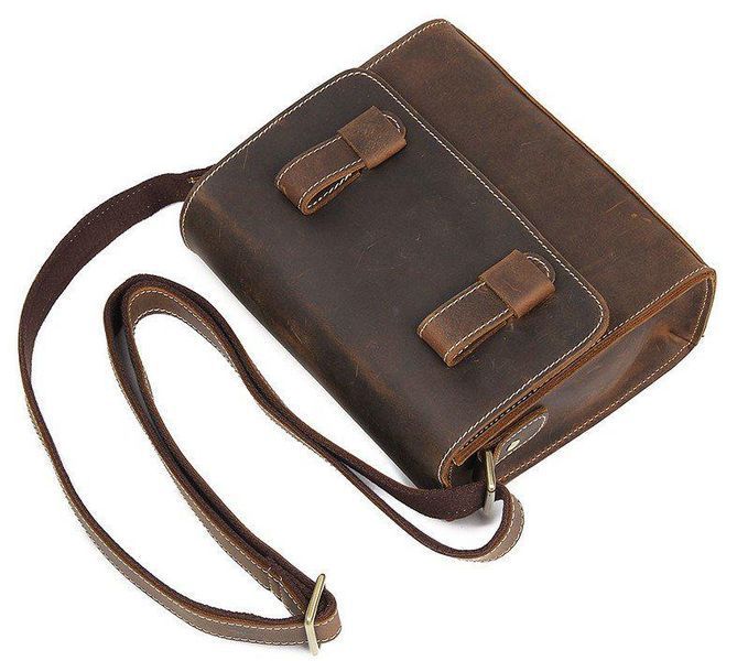 Сумка чоловіча-почтальонка в винтажной шкірі Vintage 14980 Коричнева b14980 фото