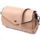 Компактна шкіряна сумка з трикутним клапаном Vintage 22256 Бежева b22256 фото 1
