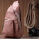 Жіноча сумка з акцентом на текстильну лямку з гладкої екошкіри Vintage 22772 Рожева b22772 фото 9