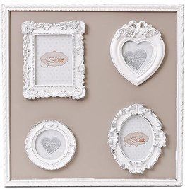 Рамка-коллаж деревянная Sweet White на 4 фото, доска 36х36см BD-493-570 фото