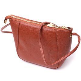 Невелика сумка жіноча через плече з натуральної шкіри Vintage 22300 Коричнева b22300 фото